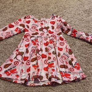Adorable Pink Kids Dress with Playful Print